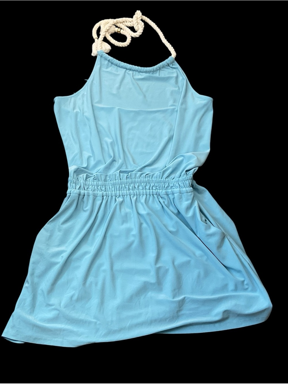 Ramy Brook Rope Trim Aly Halter Mini Dress Womens Size Medium